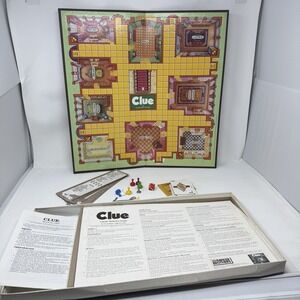 VINTAGE Clue COMPLETE Parker Brothers 1992 Classic Board Game Long Box 90s
